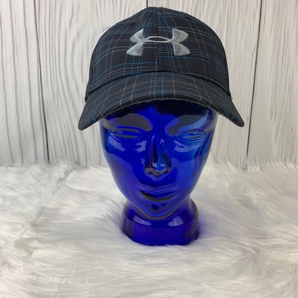 Under Armour Other - Under Armour Golf Cap Large Gray/ Blue Plaid